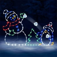 Dyfzdhu božićni ukrasi na otvorenom slatki snjegović u obliku božićnog božićnog vrta blistavo ukrasni znak Desktop ukrasi