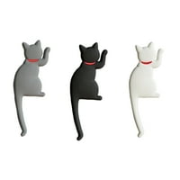 Kuke u obliku mačaka u obliku mačaka samoljepljive vješalice za viseće kuke bez pucanja bez rukava crna
