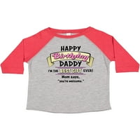 Inktastični sretan rođendan, tata- najbolji poklon ikad u ružičastoj poklon majici malih dječaka ili majica mališana