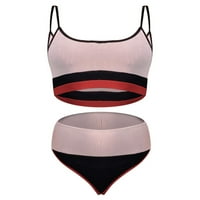 Ljetno vruće žensko kupaći kostim modne boje kontrast odvojeni plivanje visokog struka kupaći kostim