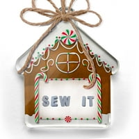 Ornament tiskani za jedno oboren šivanje tkanina polka tačka šivaći božić neonblond