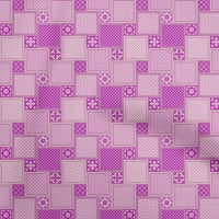 Onuone Rayon Fuschia ružičasta tkanina azijska blok pločica šivaći materijal za ispis tkanina sa dvorištem