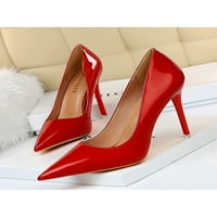 Avamo ženske lagane pumpe šiljaste nožne prste vjenčane cipele hodanje modnih visokih potpetice crvena