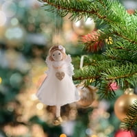 Heiheiup Angel ukrasi božićne lutke viseći ukrasi božićne drvce plišane ukrase slatke anđeo lutke privjesak