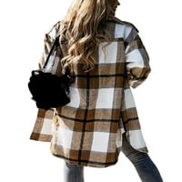 Ženska jakna s dugim rukavima s dugim rukavima Mid Lounge rever up up casual kaput
