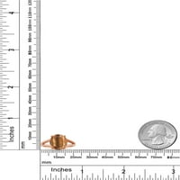 Gem Stone King 4. CT ovalni smeđi tigar oko 18k ružičasti pozlaćeni srebrni prsten