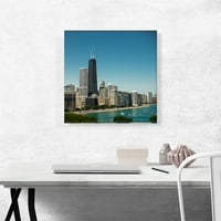 Chicago Lake Shore Skyline Square Canvas Art Print - Veličina: 18 18