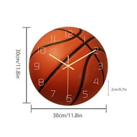 Bulestore Okrugli izgled košarke Zidni sat MUTE ukras za ukrašavanje Zidni sat
