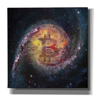 Epic Graffiti 'Bitcoin Galaxy', platno Zidna umjetnost, 26 x26