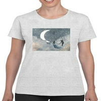 Nebeska majica za ljuljanje Žene -Victoria Borges dizajni, ženski medij