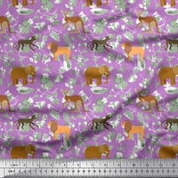 Soimoi Rayon tkanina kenguru, slon i lav životinjski ispis tkanine sa dvorištem širom