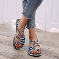 Sandale o klirensu, ljetne sandale Ljetne dame Flip-Flops ravne pete Bohemijske rimske sandale Ležerne
