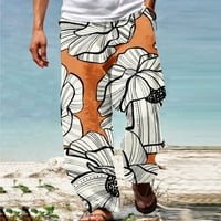 CLlios muške hlače elastični struk, muškarci Ljetni casual moda Havajski stil 3D štampanje elastičnih