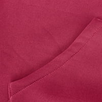 Pola zip dukseva obrezane dukseve Fleece Womens Quarter Zip up pulover Dukseri padaju odjeću Zimska odjeća crvena l