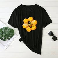 Tuphregyow Weans Cleance Summer Slatko pčelinji cvijet Grafikon TEE Y2K Odjeća casual bluza kratki rukav