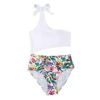 Plus kupaćim kostima Ženski čišćenje Djevojke Modni kupaći kostim set High Struk Back bez kupaćih kostimica Jednodijelni bikini set
