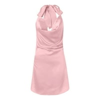 Vedolay mini haljina Ženska haljina polka dot cvjetni print s dugih rukava Crewneck Fishtail Ruffle