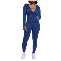 Modne žene jesen Lady Split Sportski odijelo Postavljeno Casual Solid Color Suit Hot6S4486538
