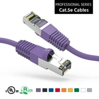 15ft CAT5E zaštićena Ethernet mrežom pokrenuta kabl ljubičasta, pakovanje