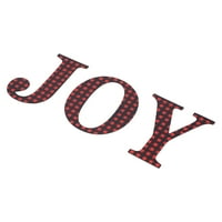 Drveni znak, Drvena slova ukras Joy Pismo crveno crno za božićno uređenje za ukrašavanje doma
