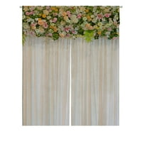 Vjenčani cvijet japanske zavjese zavjese za zavjesu za obradu prozora za zavjese pamučne posteljine