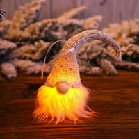 Božićni gnomi osvijetljeni ukrasi, ručno puzi plišani gnome ukras švedski Tomte Elf Stuff lutke, božićni dekor za poklon za kućnu zabavu
