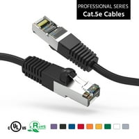 2FT CAT5E zaštićena Ethernet mrežom za podizanje kabela Gigabit LAN mrežni kabel RJ brzi patch kabel, crni