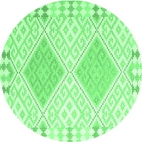 Ahgly Company Zatvorena okrugla jugozapadna smaragdna zelena tepih za zelenu zemlju, 8 'krug