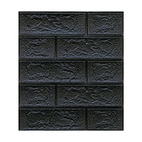 Ploknplq Zidne naljepnice Zidne naljepnice Novi PE pjena 3D DIY zidni dekor reljefne opeke kameni komorni
