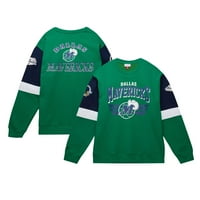 Muški Mitchell & Ness Green Dallas Mavericks tvrdo drvo Klasika Vintage Sve više od 3. Dukserica pulover