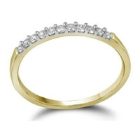 Dijamantna ponuda 10KT Žuta zlatna žena Okrugli dijamantni vjenčanje Jednodnevni bend CTTW