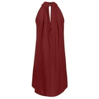 Strappy haljina žensko ljeto Halternock Off ramena Elegantne čvrste haljine Letnje haljine bez rukava