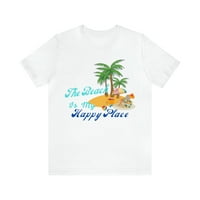 Plaža, plaža je moja majica srećne mesta, majica na plaži, ljetna majica