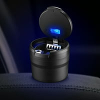 Prijenosna pepeljara sa LED lampicom Auto držač pepela, crna