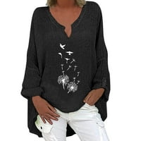 Modna žena Majica s dugim rukavima Jesen Otvoreni prednji labavi odjeća za bluzu za bluze Hot8SL4867692