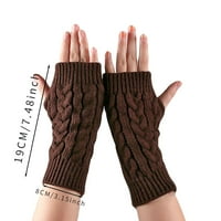 Zimske rukavice, ženska djevojka pletena ruka bez prsta, držite tople zimske rukavice meko toplo misit