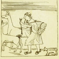 Peruanski Herder, 17. stoljetni poster Ispis naučnog izvora