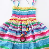 Sdjma mama i mi odjeća Rainbow Sling haljina Boho Beach Haljine Haljine Obiteljski pogled sadrži poklon