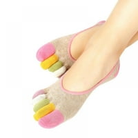JOLLY ženske nožne čarape za trčanje, šarene čarape za pet prsta sa pamukom, protiv klizanja