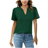 Prevelike majice za žene kratkih rukava Bluze Regularne fit T majice Pulover Ties Vruće majice V izrez