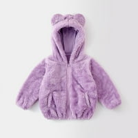 Ketyyh-Chn Girl Jacket 5t Djevojke za djevojke Zimski kaput s kapuljačom s džepnim jaknom za djevojke Toddler