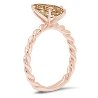 2.0ct Marquise rezan šampanjac simulirani dijamant 18k ruža zlatna godišnjica zaručničke prstene veličine 4,75