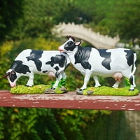 TULALY Vrt ukras slatka ukrasna smola farme slatka vintage životinjska krava figurica ukras domaće dekor
