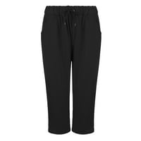 Ženski povremeni džepni džepni džepa Sport Yoga kratke hlače 7-point hlače Žene Visoki struk Yoga Slim