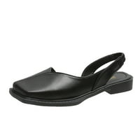 Ženske sandale Bež ženske sandale Veličina 11W Dame Modni ljetni čvrsti kolor cipele s elastičnom niskom