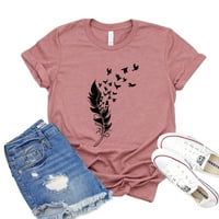Perserska majica za ptice Ljetna majica Ženski poklon za vikend za vikend Boho majice Besplatni duh