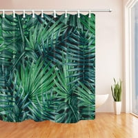 Tropske postrojenja Dekor tamno zelene palme od poliestera tkanina kupaonica tuš za tuš
