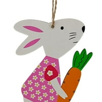 Limei Rabbit Privjesak Stvorite atmosfere sa Slatkom vrpcom Slatki Uskrsni drveni privjesak za zeko