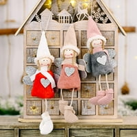 Božićne ukrase lutke, božićni anđeli ukras za plišane anđele lutke, privjesak za božić, viseći ukras