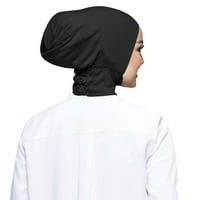 Tople trake za glavu za žene Casual Solid Boja Elastična kapa High Stretch Womens Bib Hijab